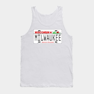 Milwaukee, WI License Plate Tank Top